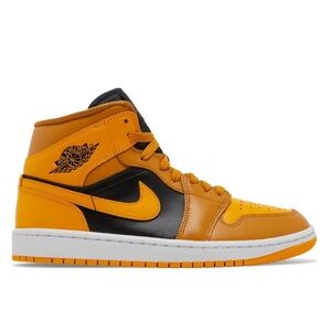 Brand New in box air Jordan mid chutney/taxi black/white